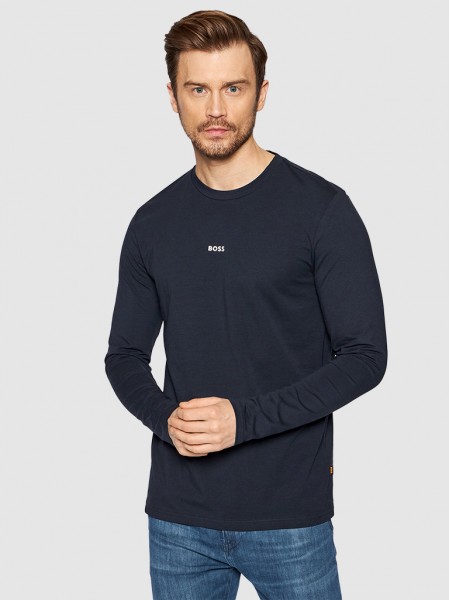 Sweatshirt Man Navy Blue Hugo Boss