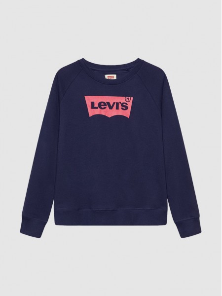 Sweatshirt Girl Navy Blue Levis