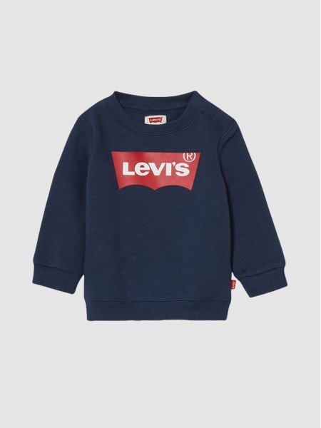 Sweatshirt Boy Navy Blue Levis