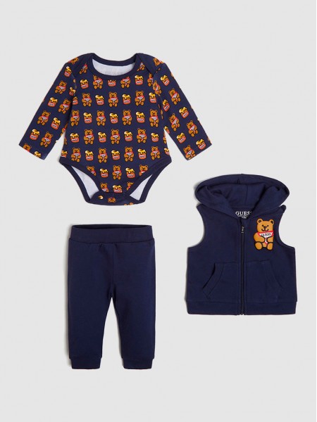 Conjunto 3 Peas Beb Menino Guess