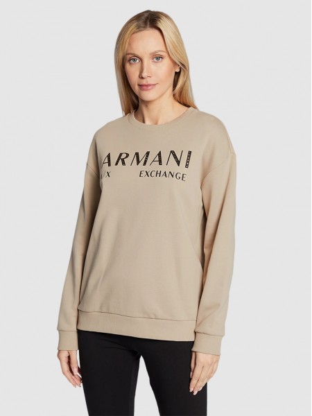Sweatshirt Woman Beige Armani Exchange