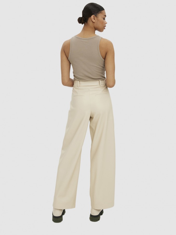 Pants Woman Beige Vero Moda