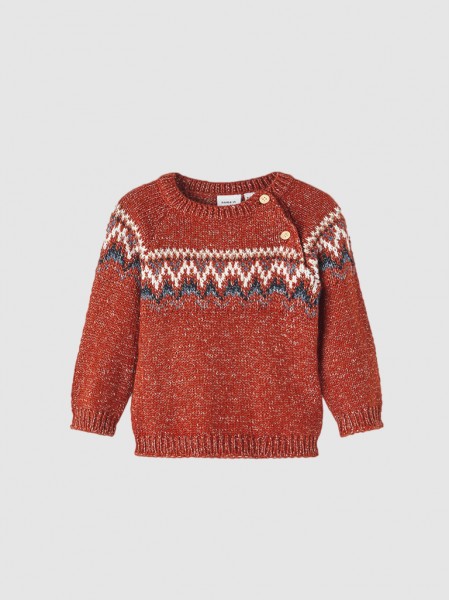 Knitwear Baby Boy Orange Name It