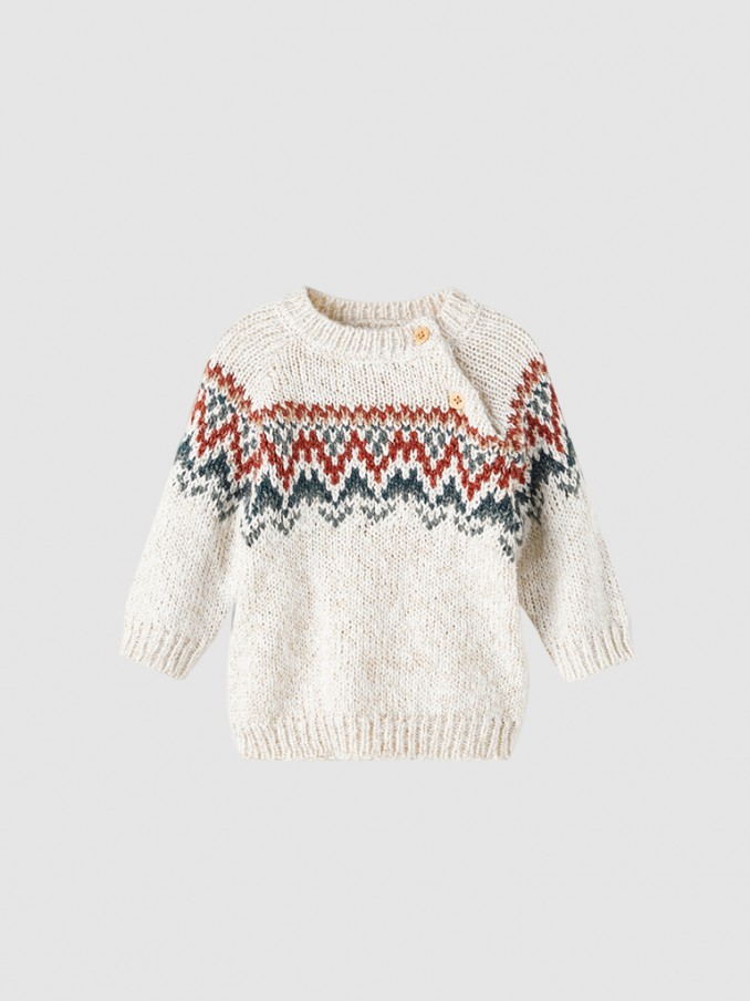 Knitwear Baby Boy Cream Name It