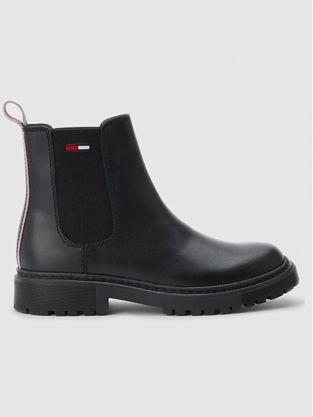 Boots Woman Black Tommy Jeans