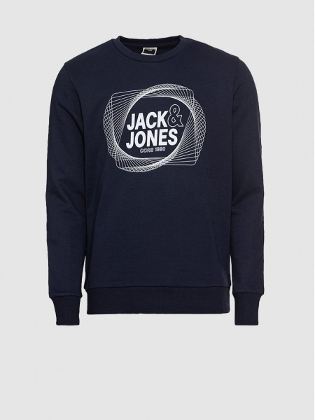 Sweatshirt Man Navy Blue Jack & Jones