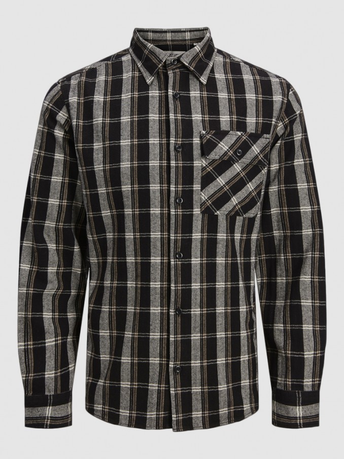 Shirt Man Black Chess Jack & Jones