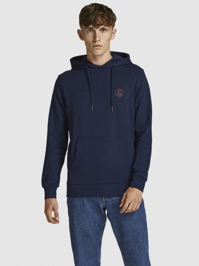 Sweatshirt Man Navy Blue Jack & Jones