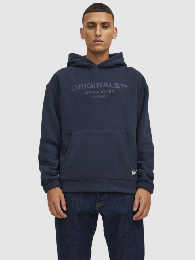 Sweatshirt Man Navy Blue Jack & Jones