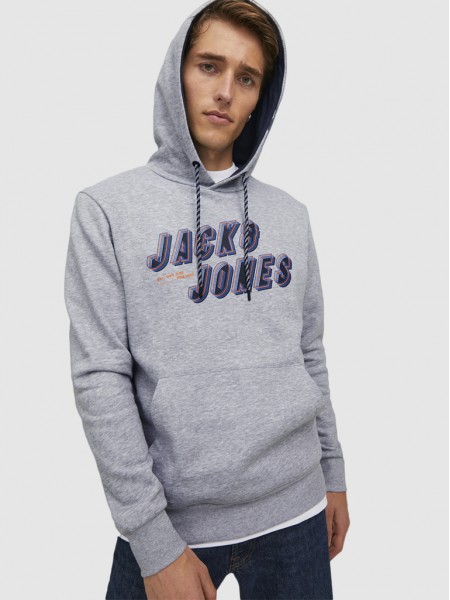 Sweatshirt Man Grey Jack & Jones