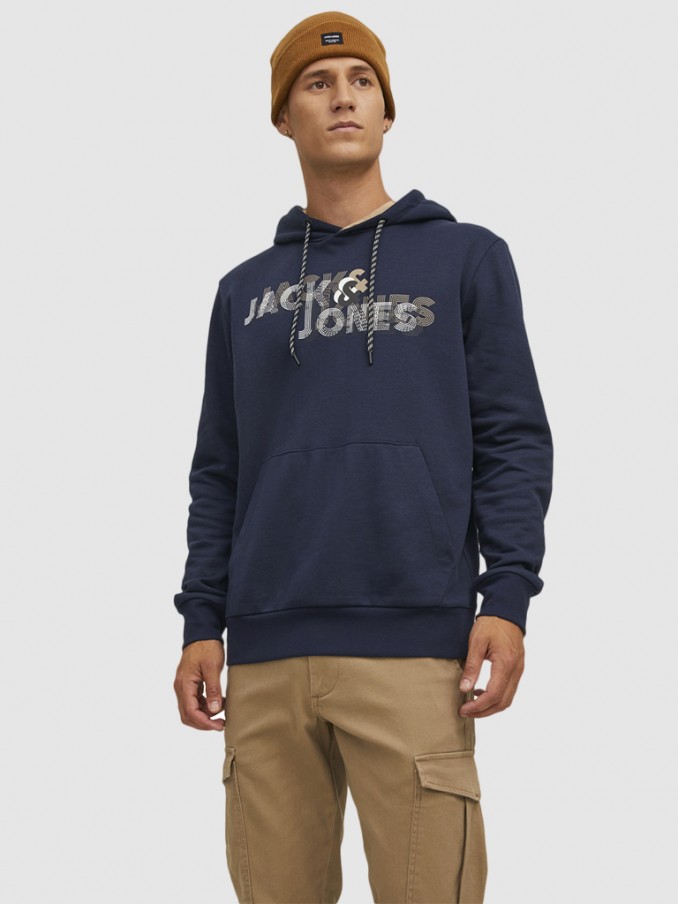 Sweatshirt Man Navy Blue Jack & Jones