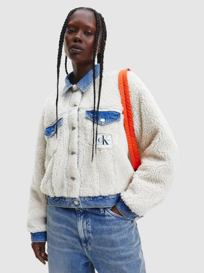 Jacket Woman Jeans Calvin Klein - J20J219349 | Mellmak Jacket Woman Jeans Calvin Klein - J20J219349 | Mellmak