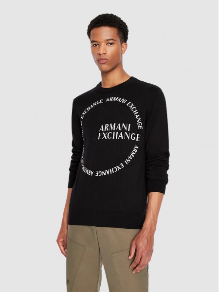 Knitwear Man Black Armani Exchange
