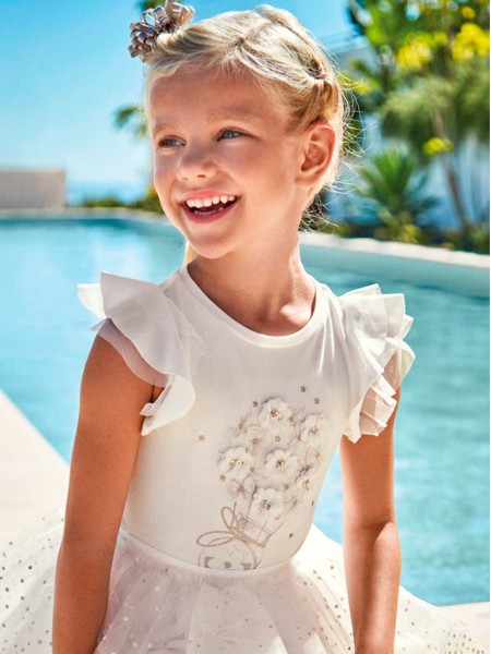 T-Shirt Girl White Mayoral