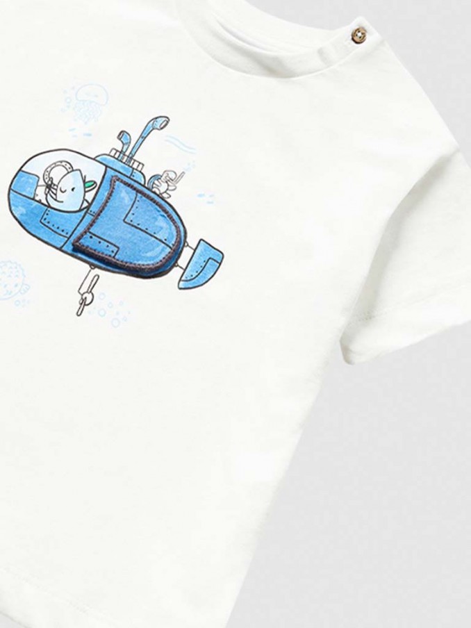 T-Shirt Baby Boy White Mayoral
