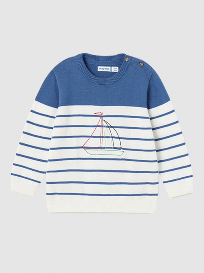 Knitwear Baby Boy Blue Stripe Mayoral