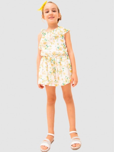 Overall Girl White Mayoral