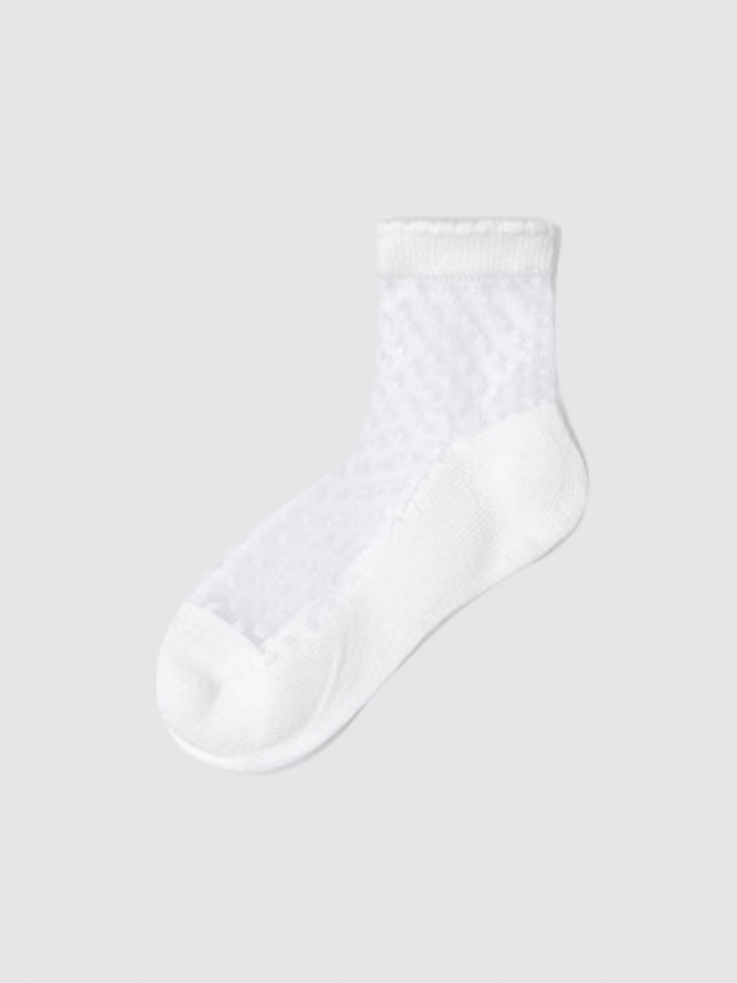 Socks Girl White Mayoral