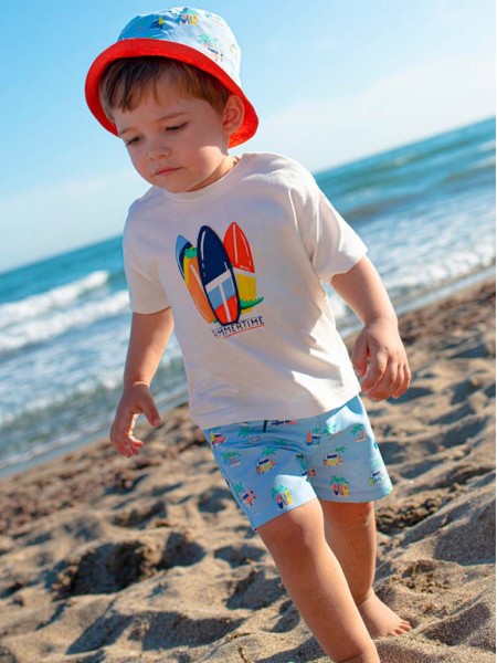 T-Shirt Baby Boy White Mayoral