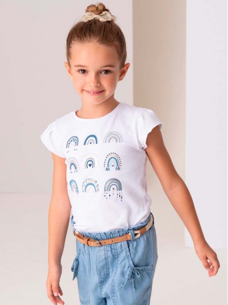 T-Shirt Girl White Mayoral