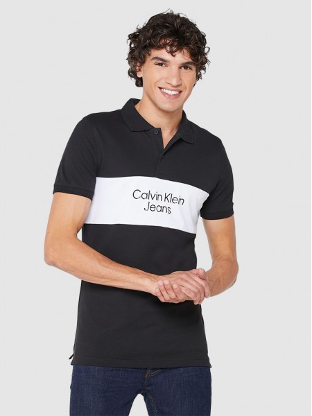 Polo Homem Logo Calvin Klein
