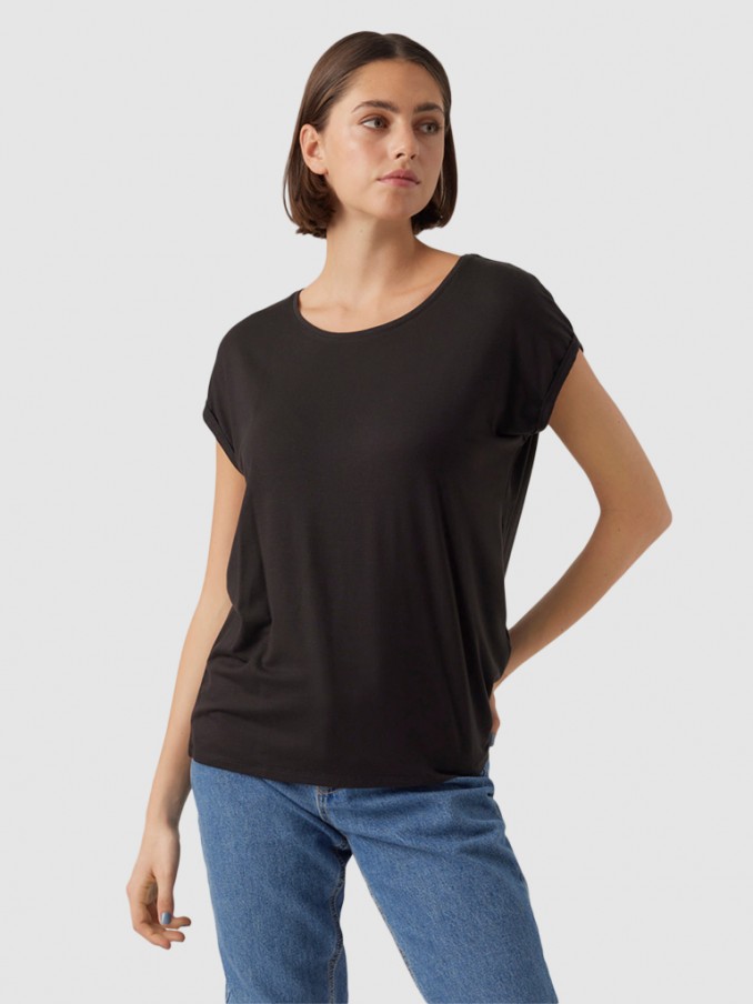T-Shirt Woman Black Vero Moda