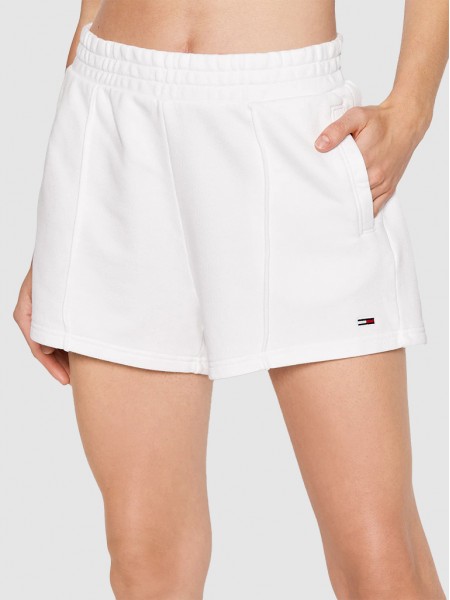 Shorts Woman White Tommy Jeans