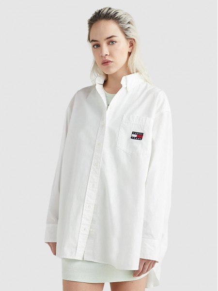 Shirt Woman White Tommy Jeans