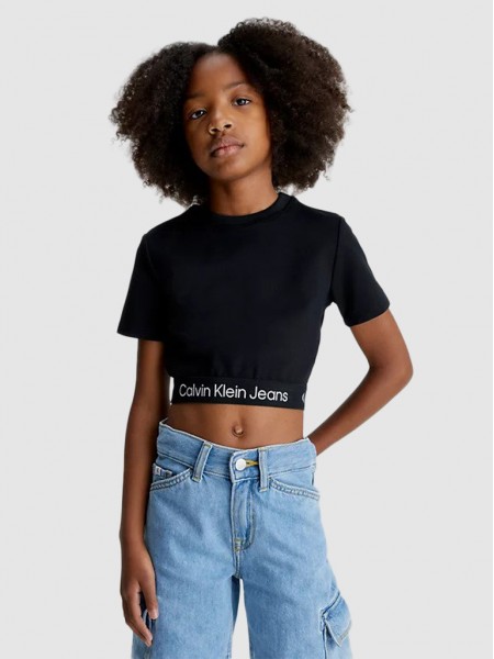 Shirt Girl Black Calvin Klein