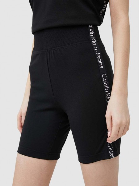 Pantalones Cortos Mujer Negro Calvin Klein