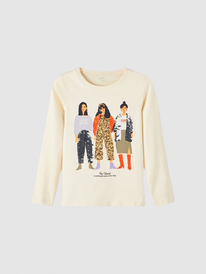 Sweatshirt Girl Cream Name It
