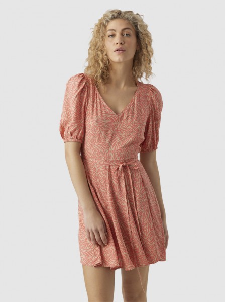 Dress Woman Salmon Vero Moda