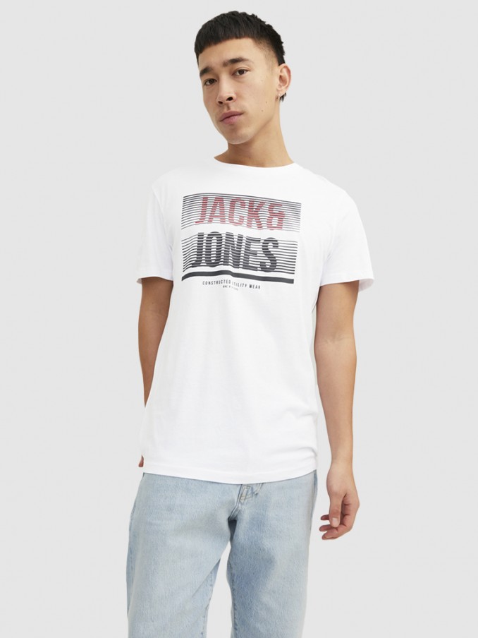 T-Shirt Man White Jack & Jones