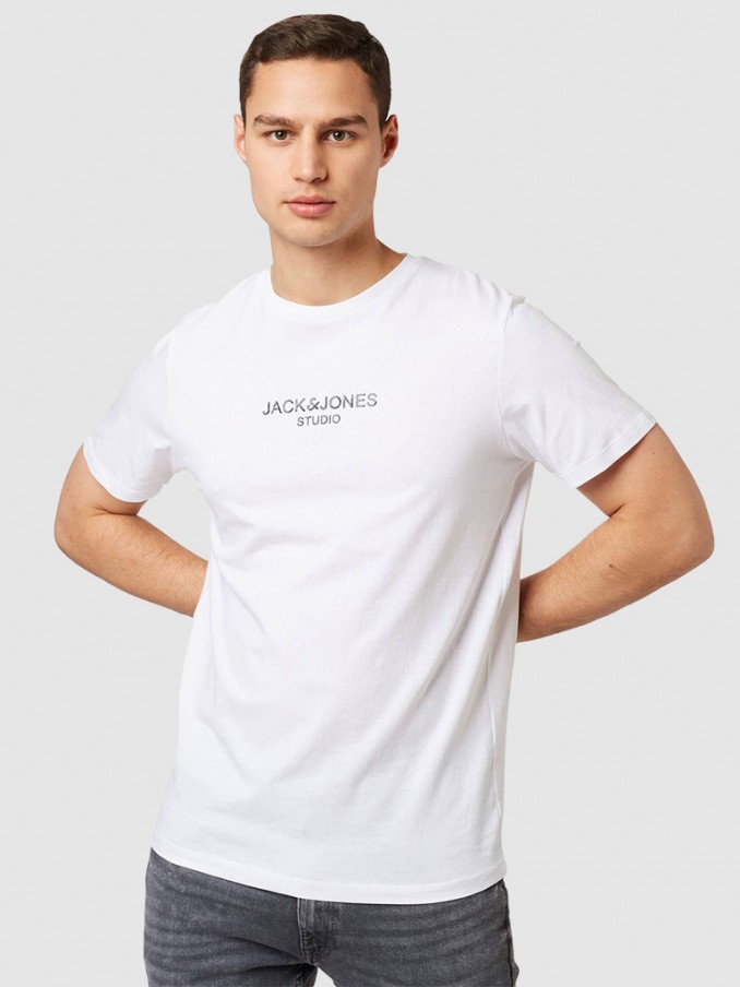 T-Shirt Man White Jack & Jones