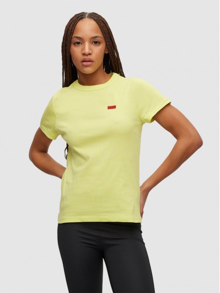 T-Shirt Woman Green Hugo Boss