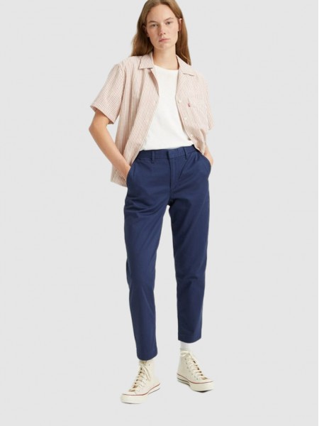 Pants Woman Navy Blue Levis