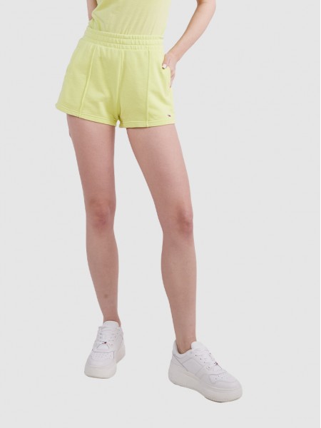 Shorts Woman Green Lemon Tommy Jeans
