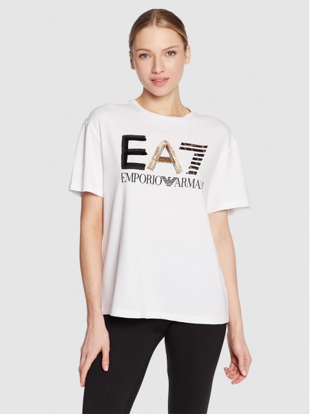 T-Shirt Woman White Ea7 Emporio Armani