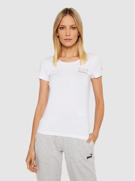T-Shirt Woman White Ea7 Emporio Armani