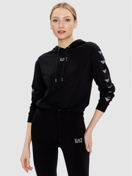 Sweatshirt Mujer Negro Ea7 Emporio Armani