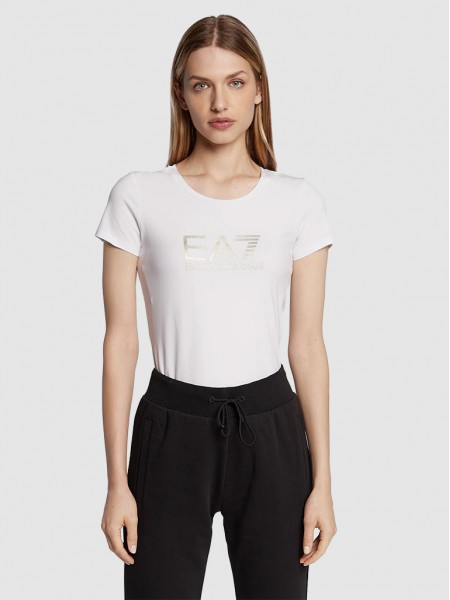 T-Shirt Woman White Ea7 Emporio Armani