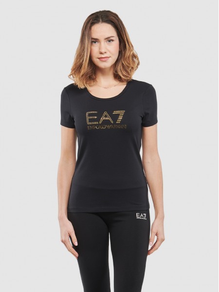 T-Shirt Woman Black Ea7 Emporio Armani
