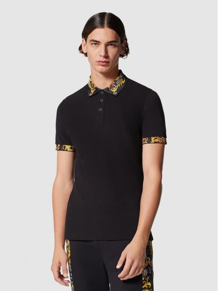 Polo Hombre Negro Versace
