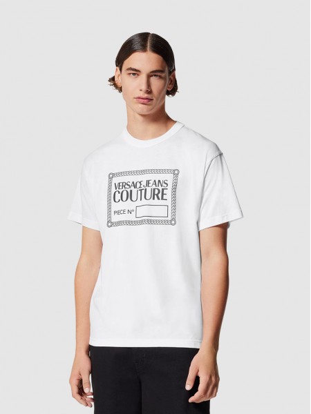 Camiseta Hombre Blanco Versace