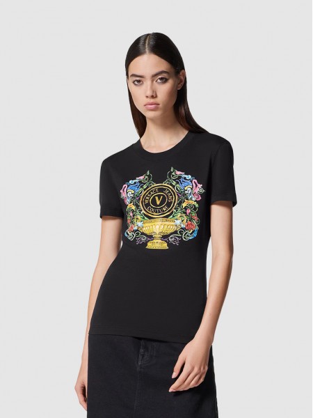 T-Shirt Mulher Emblem Versace