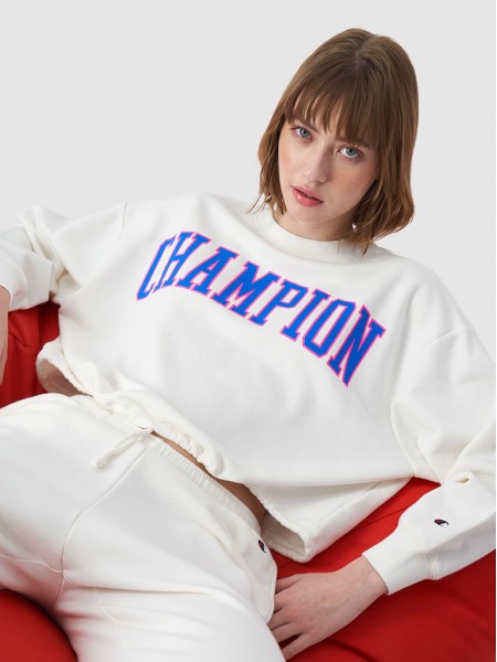 Sweatshirt Mulher Crewneck Croptop Champion