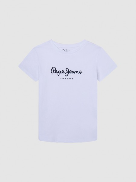 T-Shirt Boy White Pepe Jeans London
