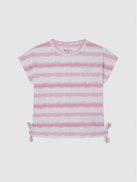 T-Shirt Girl Rose Pepe Jeans London