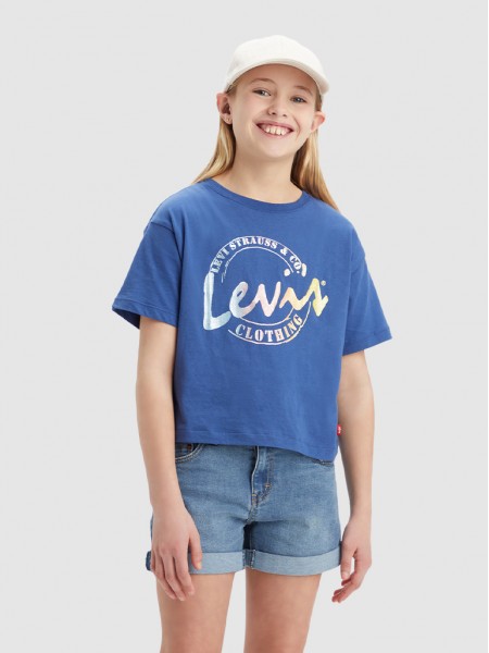T-Shirt Girl Navy Blue Levis