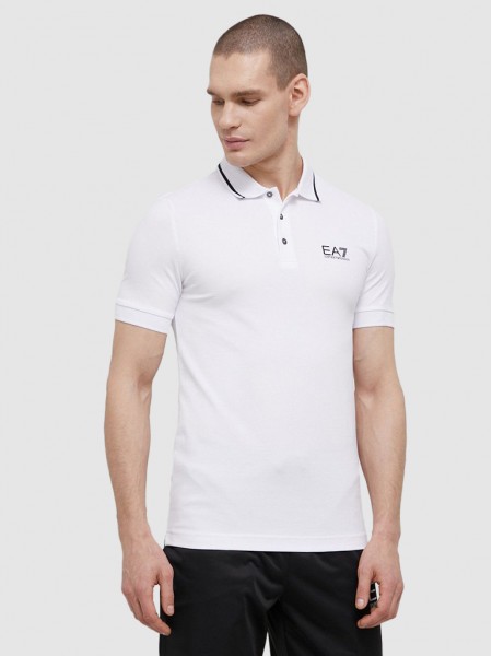 Polo Shirt Man White Ea7 Emporio Armani